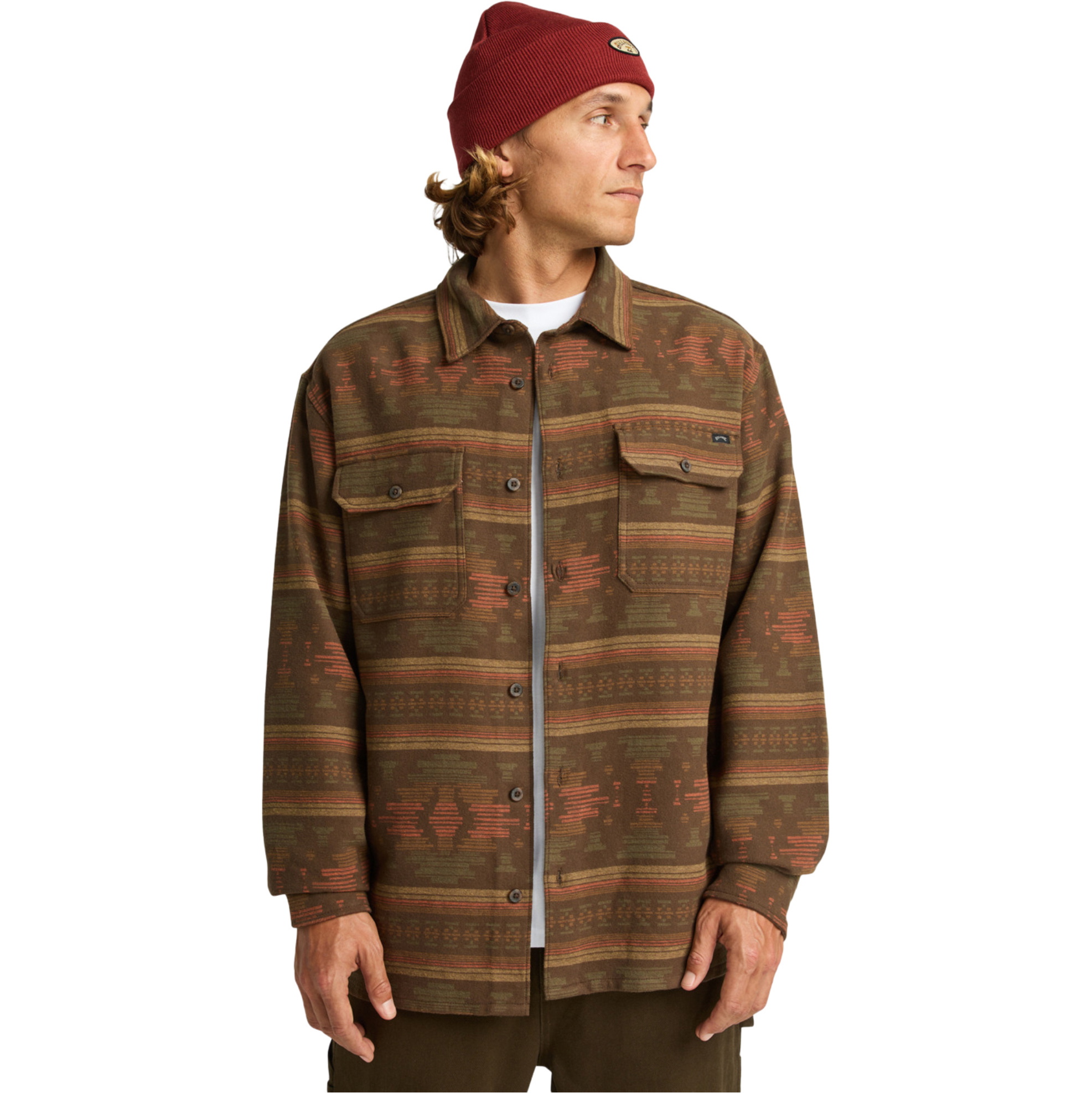 2025 Camisa De Flanela Jacquard Offshore Para Homem Da Billabong , EBYWT03013 - Dark Cedar